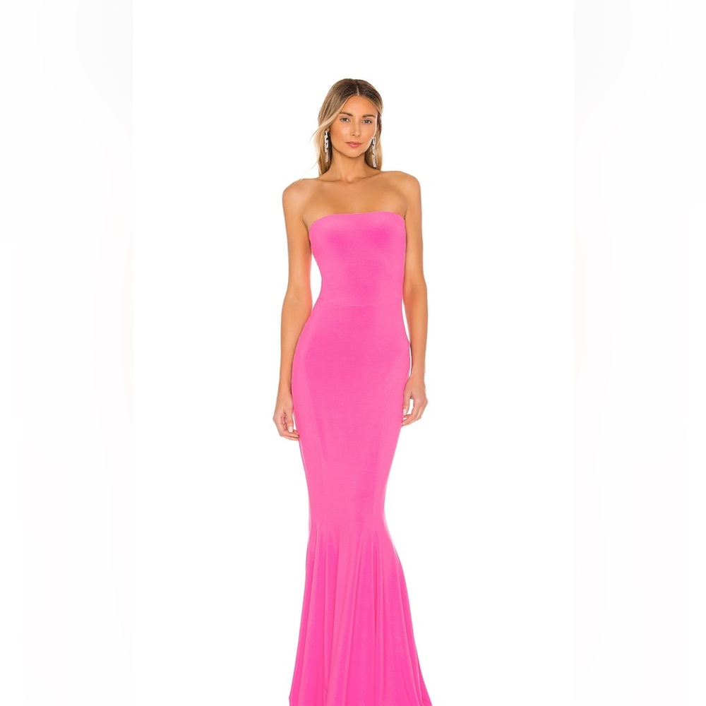 Norma Kamali REVOLVE STRAPLESS FISHTAIL GOWN IN ORCHID PINK